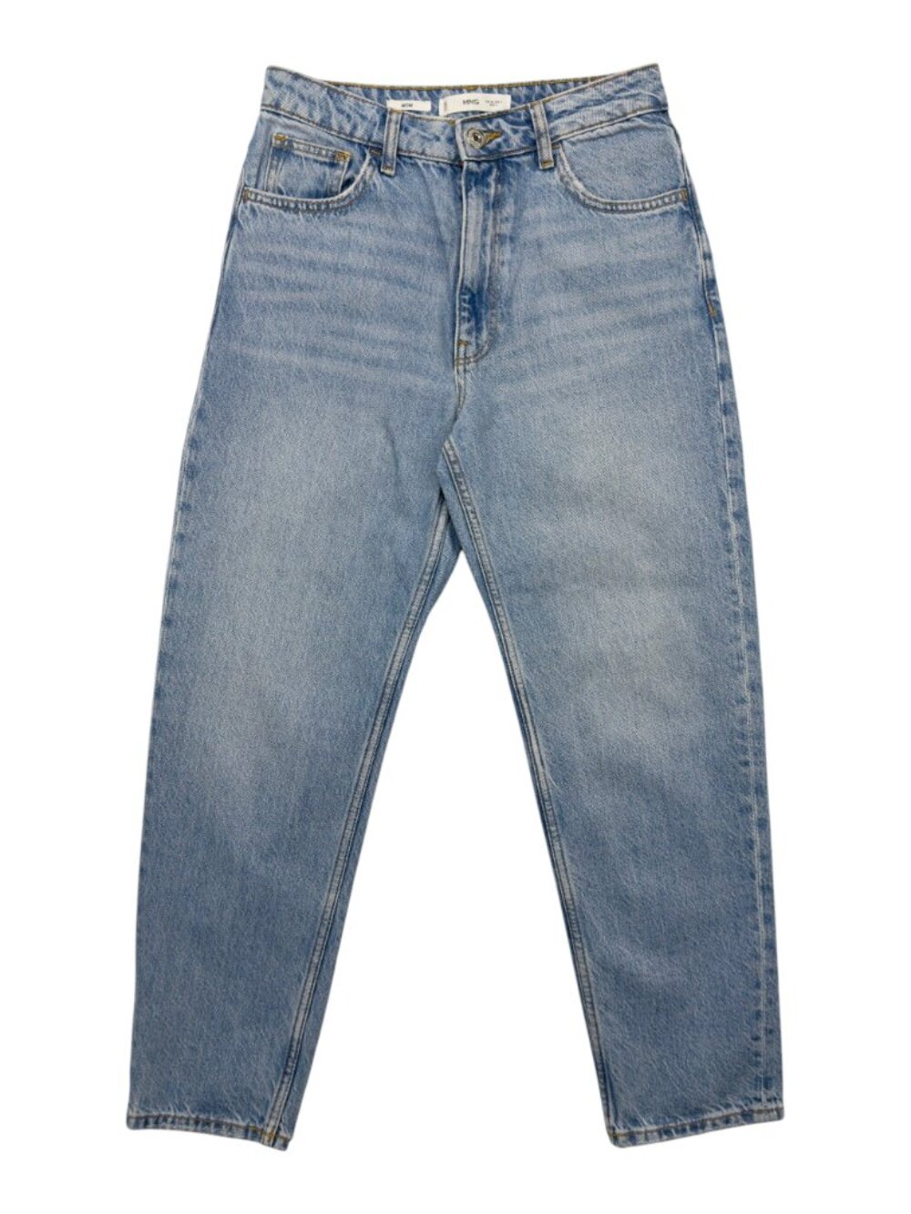Mango Newmom Comfort High Rise Jeans Womens Size 4 Medium Blue 27011242 - Picture 10 of 14
